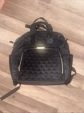 Black Quilted diaper  bag